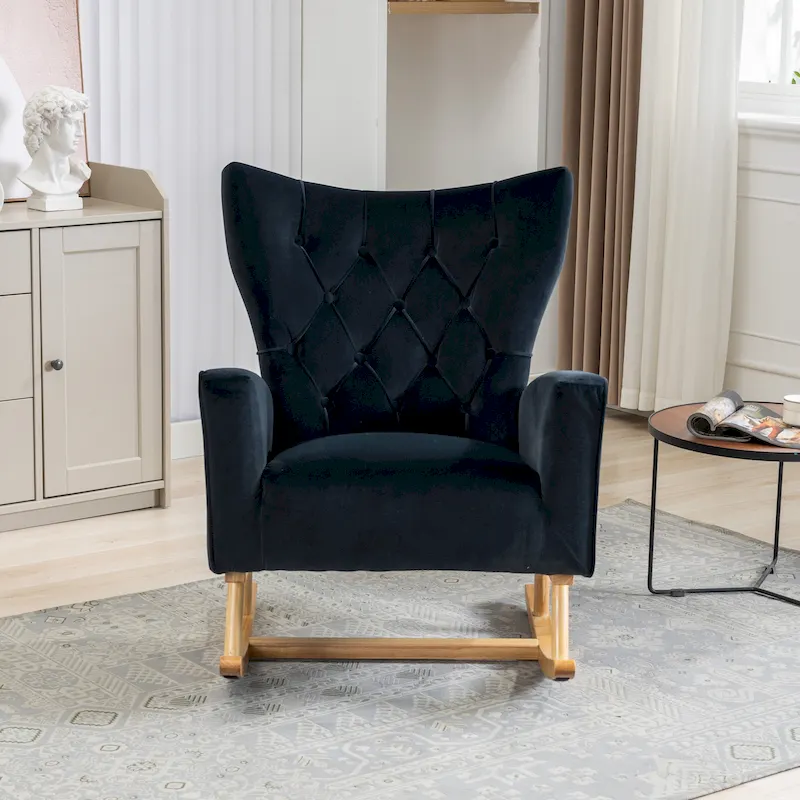 Tufted Rocking Chair Single Sofa Accent Rocker