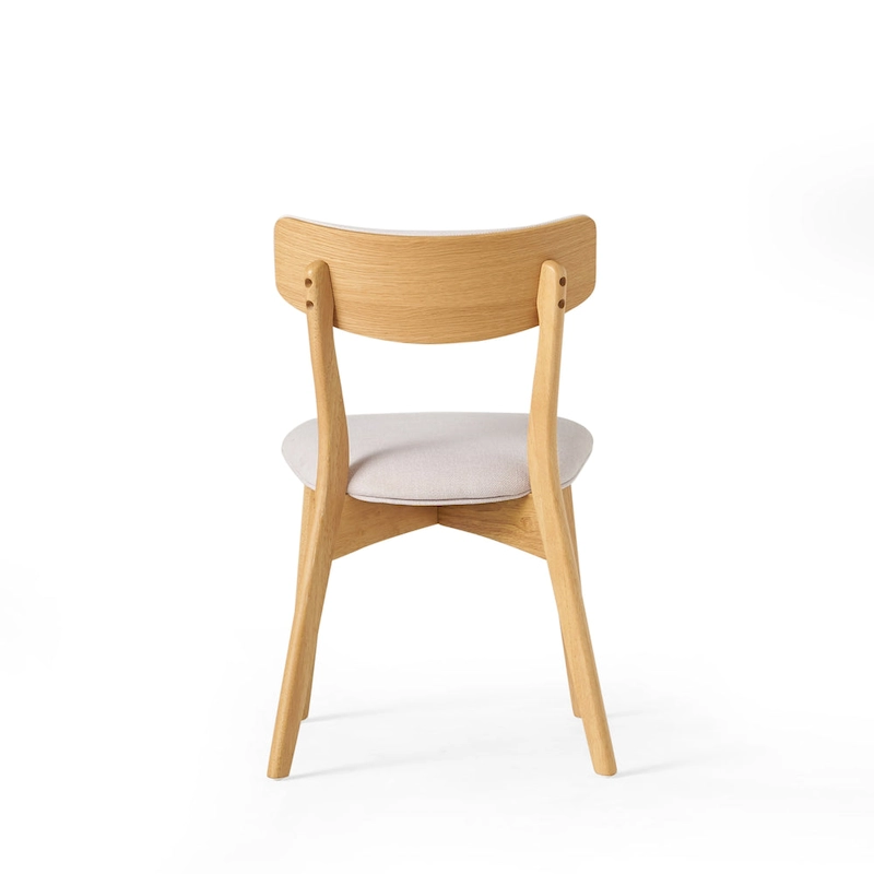 Chazz Mid-Century Modern Upholstered Rubberwood Dining Chairs (Set of 4) by Christopher Knight Home