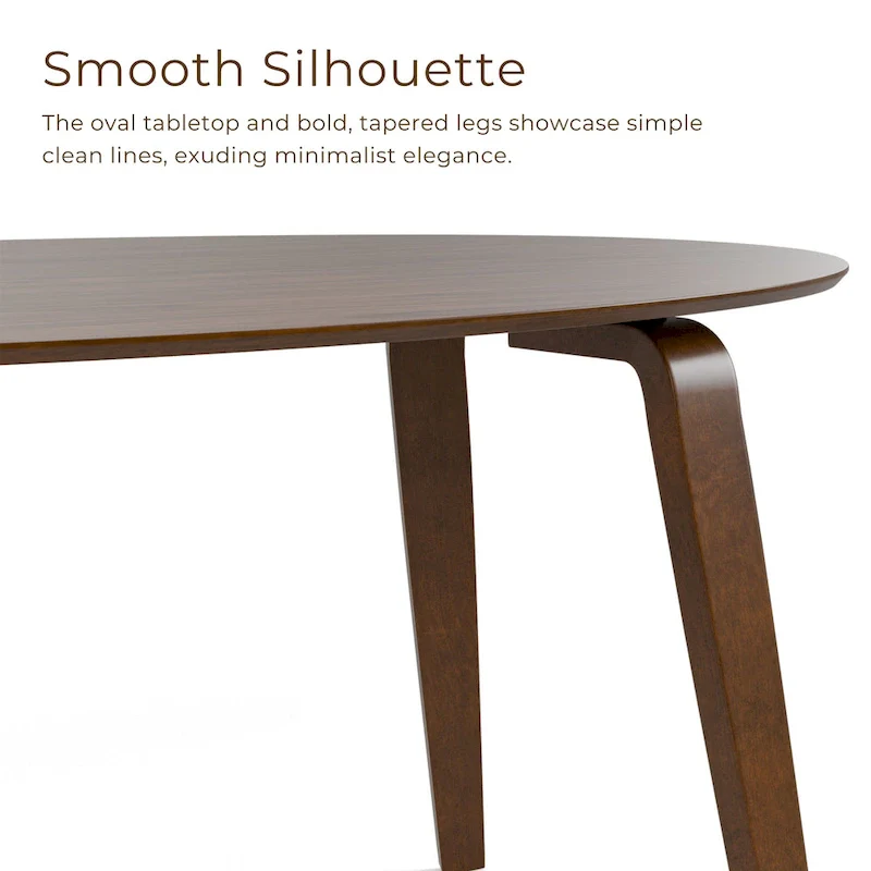 Beau I Mid-Century Walnut Oval Dining Table