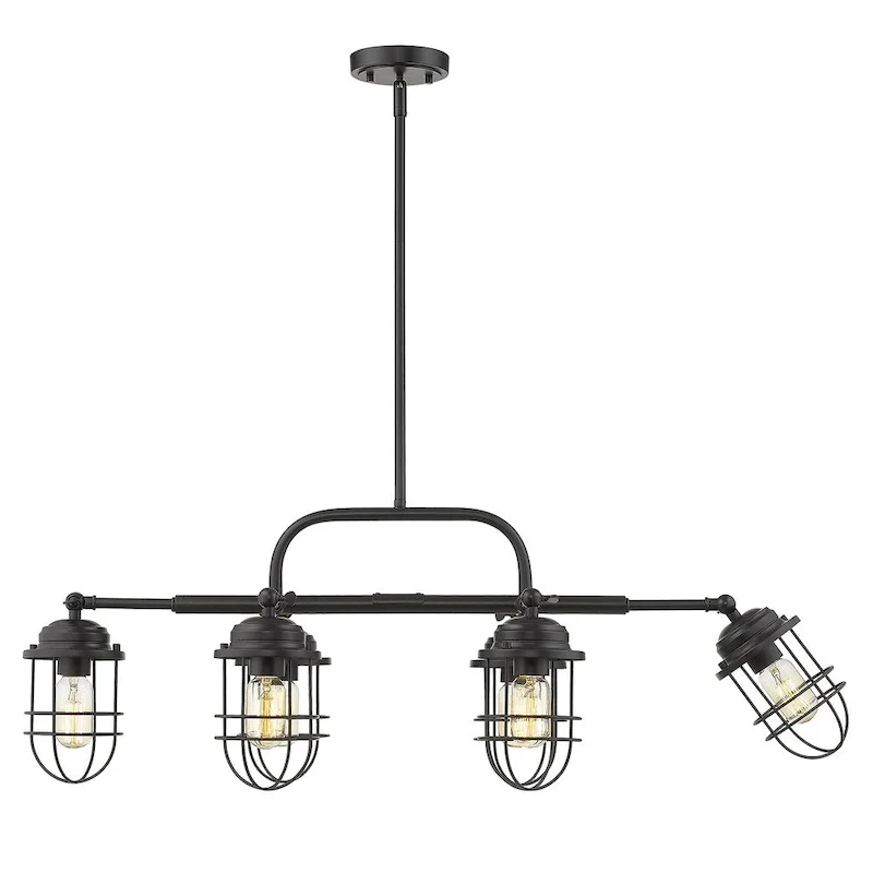 Carbon Loft Barton Linear Black Steel Pendant Light