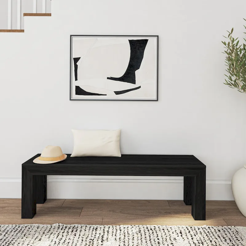 Plank and Beam Solid Wood Modern Dining Bench - 61