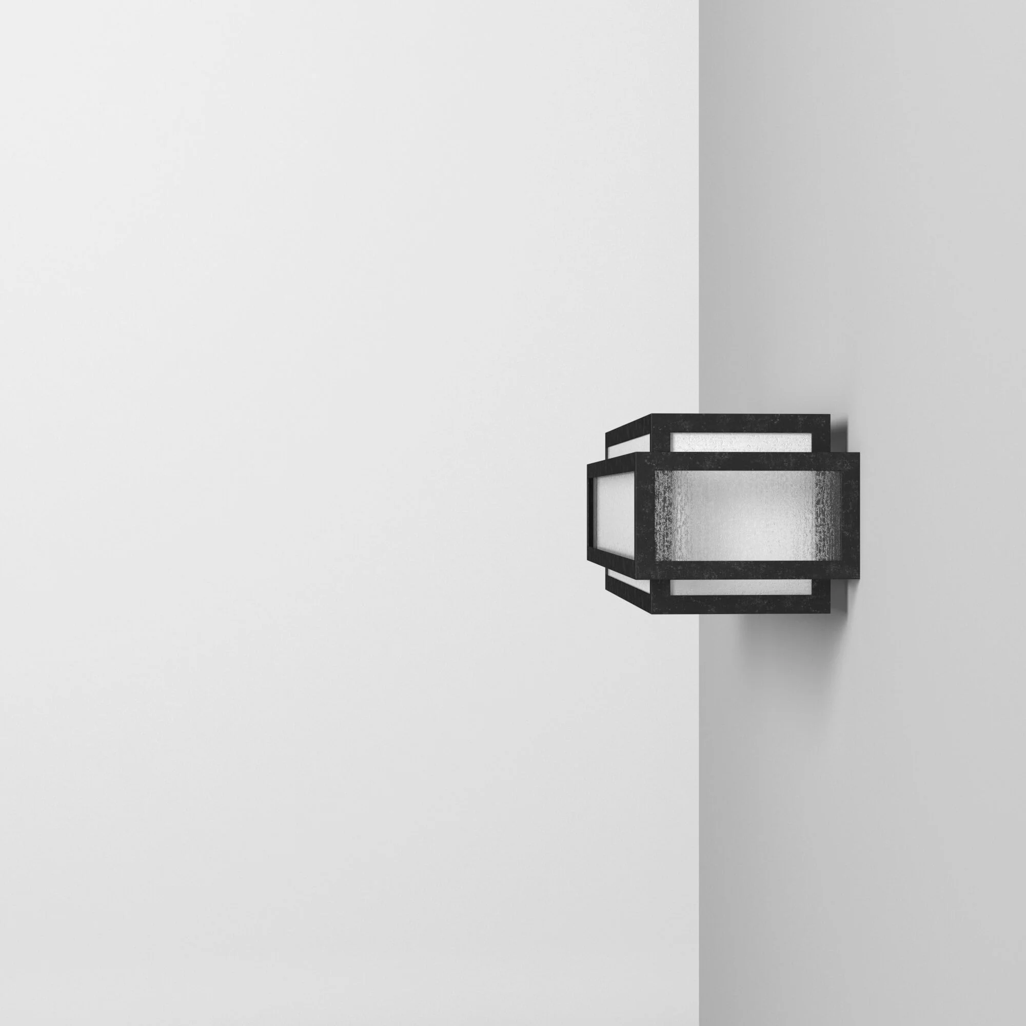 Lavery Camden Square Aged Charcoal & Seeded Glass 3 Light Bath Bar