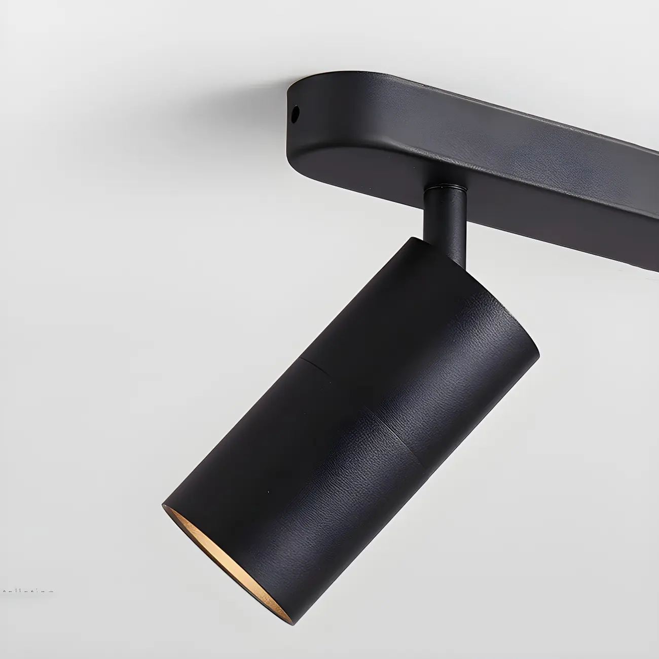 Mini Simple Cylinder Metal Semi Flush Mount Track Light