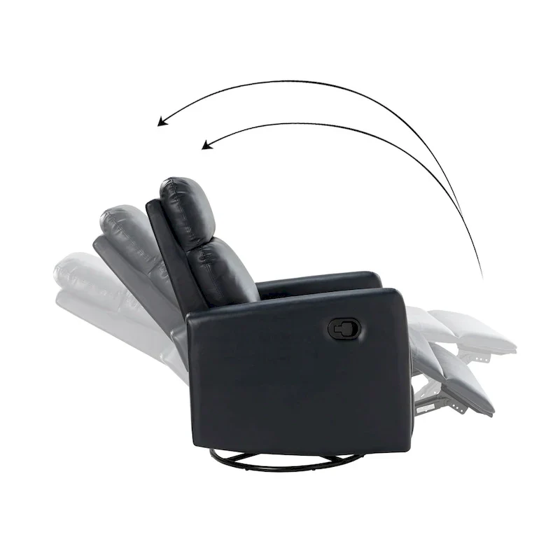 Lyle Manual Swivel Recliner with Metal Base