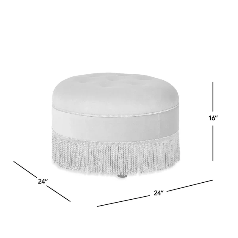 Yolanda 24 Upholstered Round Accent Ottoman