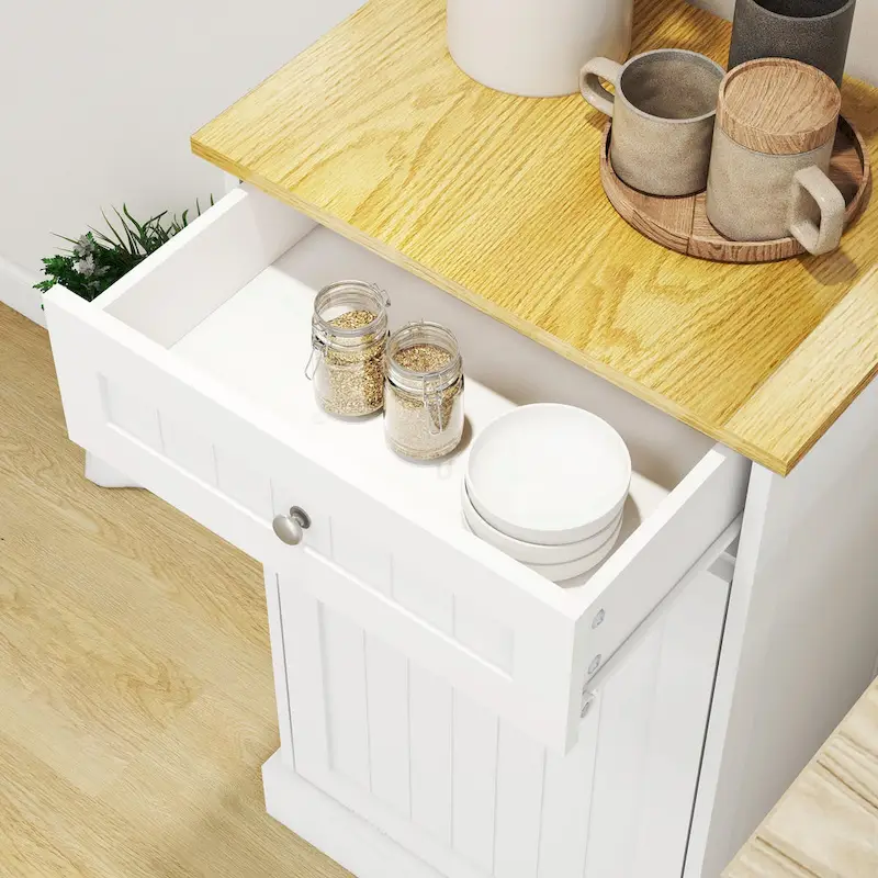 1-Drawer, 1-Compartment Tilt-Out Trash Cabinet - Kitchen Trash Cabinet