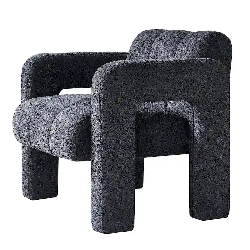31.10 Wide Boucle Upholstered Accent Chair