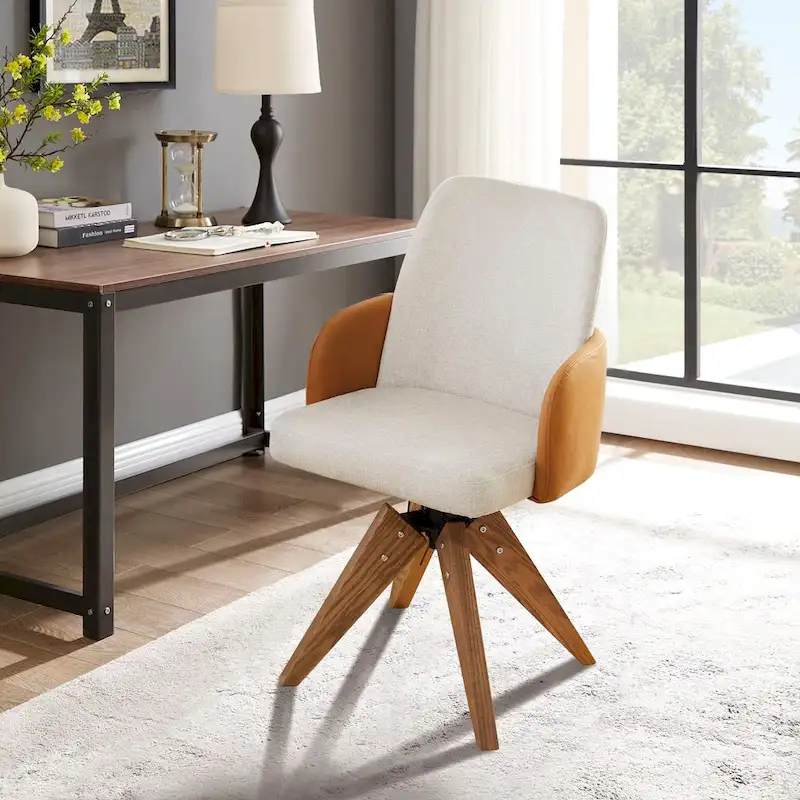 Art Leon Mid-century Modern Upholstered Home Office Desk Chair