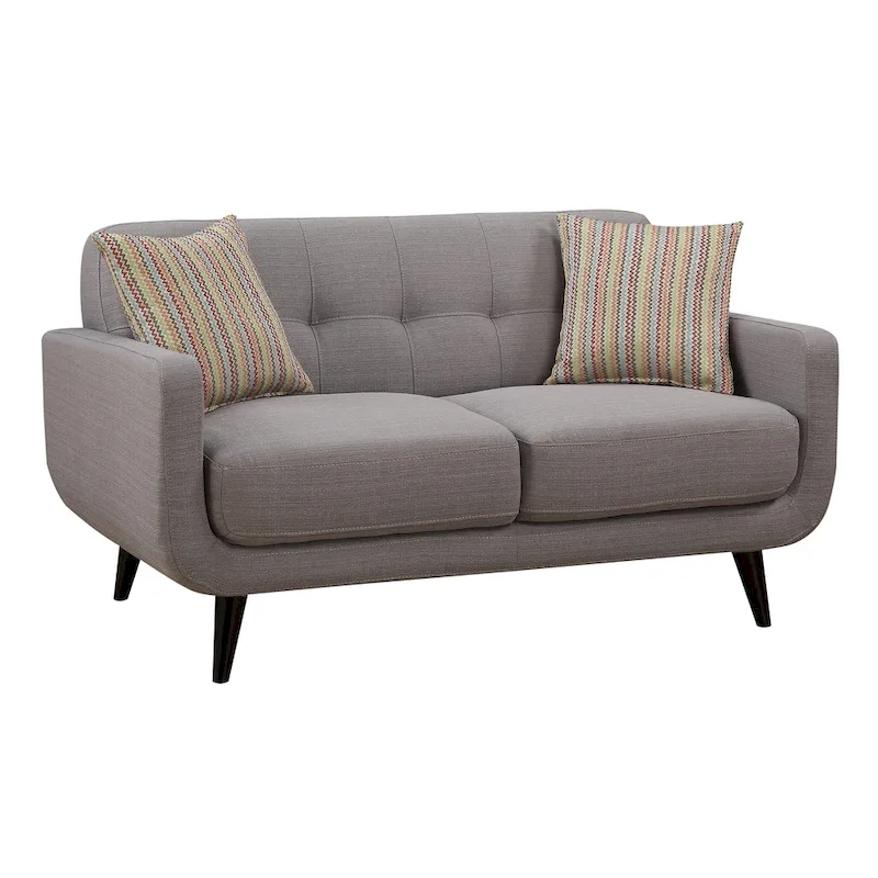 Crystal Grey 3-Piece Living Room Sofa Set