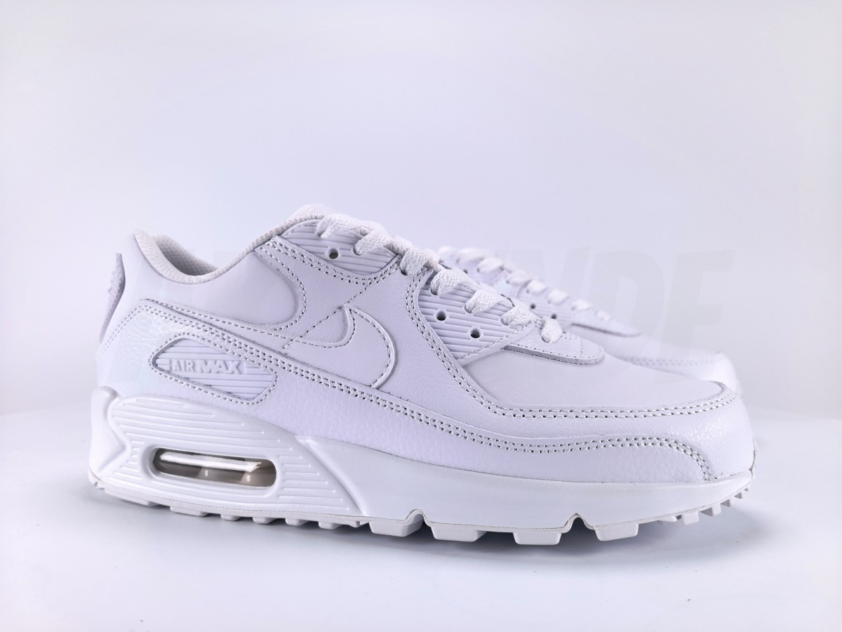 Nike Air Max 90 Leather Triple White - Aktrende