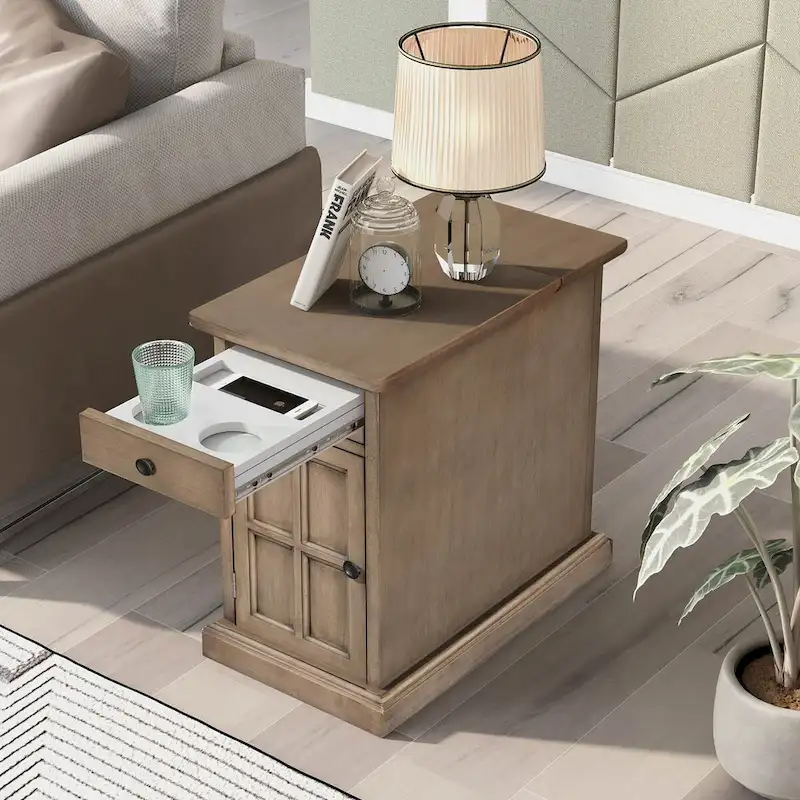 Transitional White 2-Piece Nightstand & Dresser Bedroom Set, Clean-Line Design