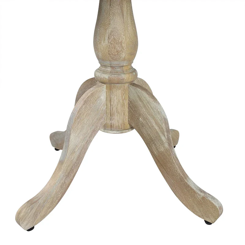 Round Pedestal Dining Table – Whitewash / Natural Driftwood