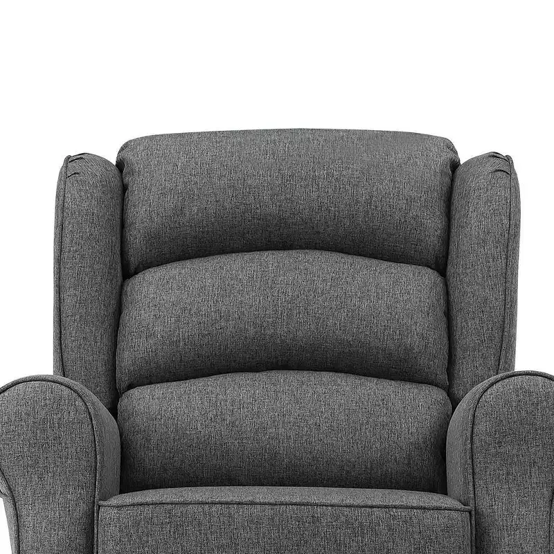 40" Fabien Active Sitting Chair Gray Fabric - Acme Furniture: Linen Upholstery, Metal Frame, Rocking Mechanism