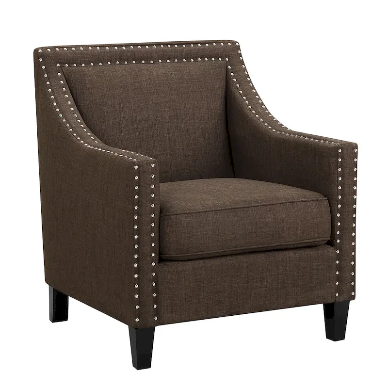 Erica Accent Armchair with Chrome Nailhead Trim