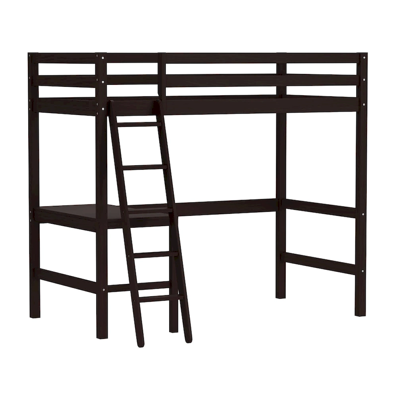 Hillsdale Caspian Wood Twin Loft Bed with Desk