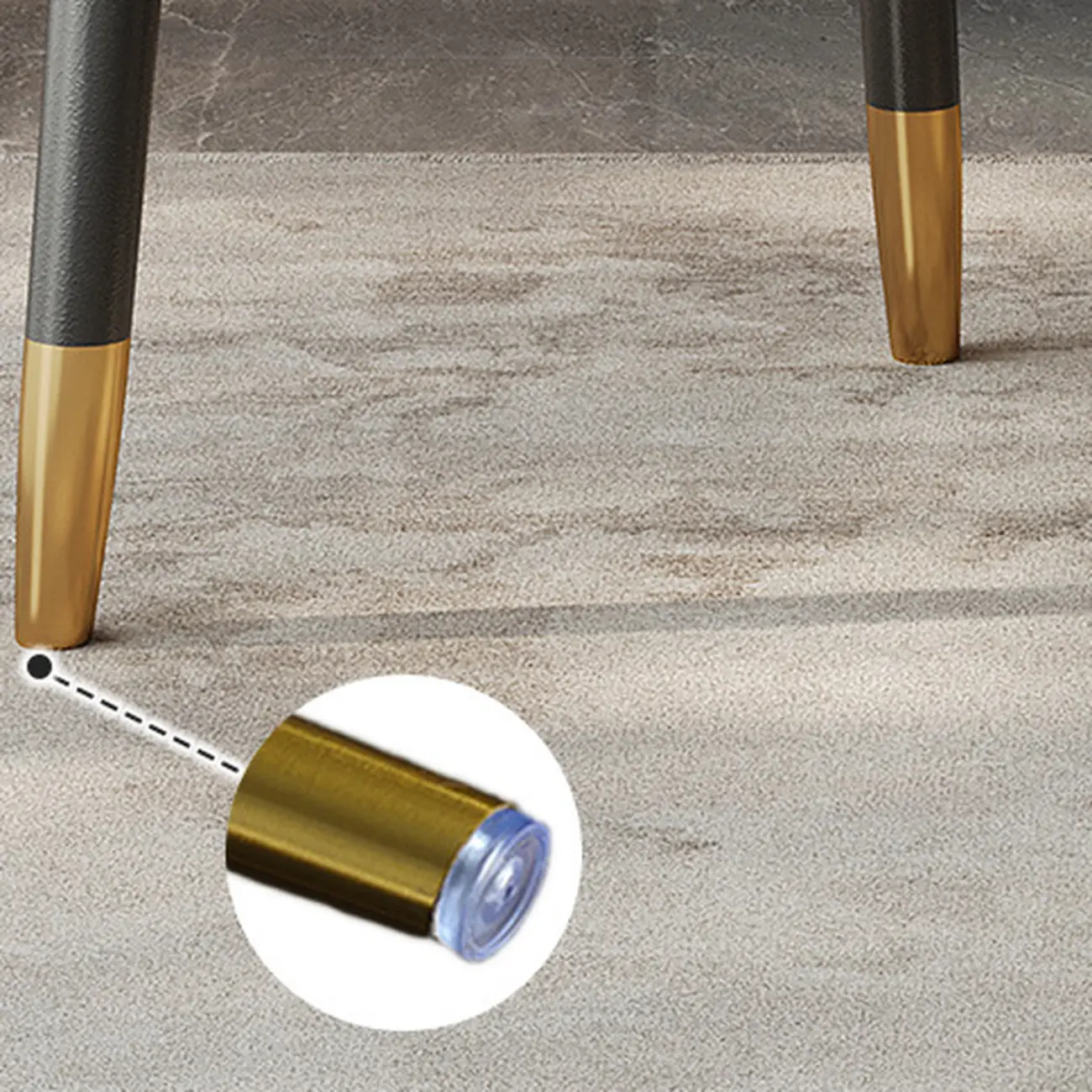 Modern Glam Leather Upholstered Dining Chair