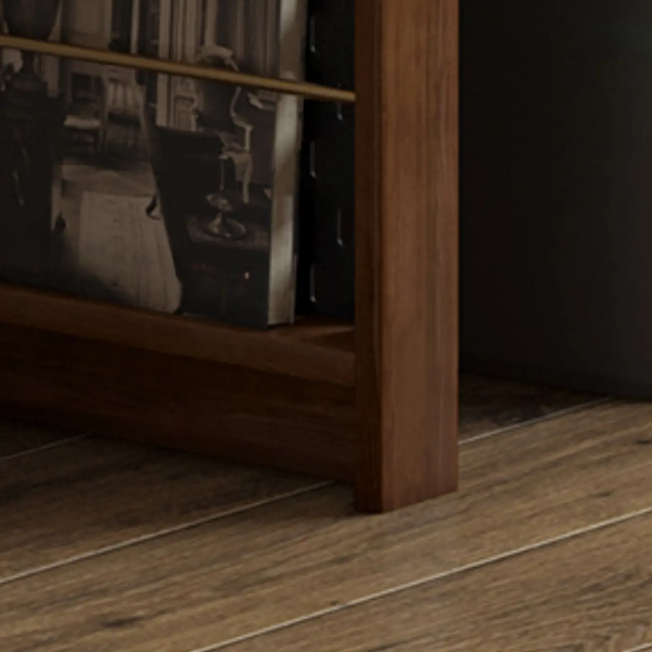 Extendable Long Brown Wood TV Stand with 2 Cabinets