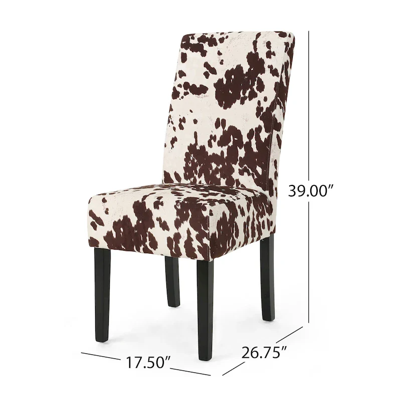 Patterned Upholstered Dining Chairs (Set of 4)