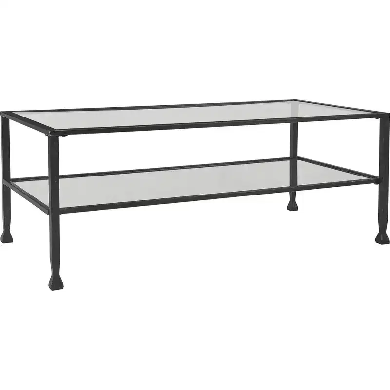 Maddox Glass and Metal Coffee Table - ClickDecor