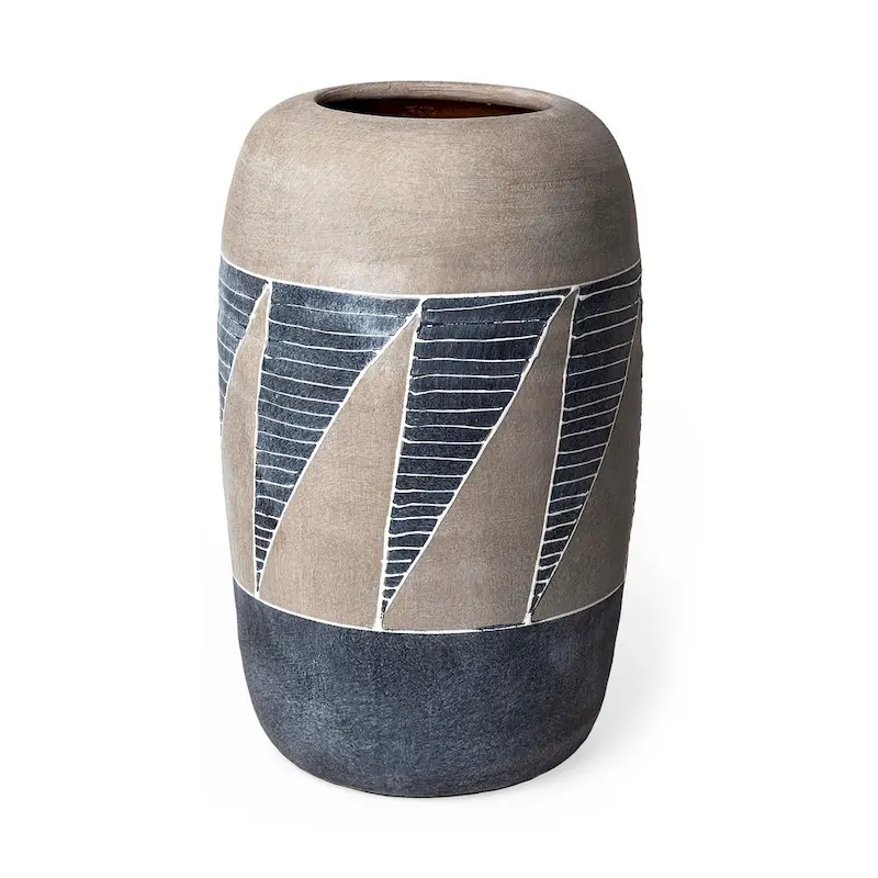 Cove Gray Brown Ceramic Vase