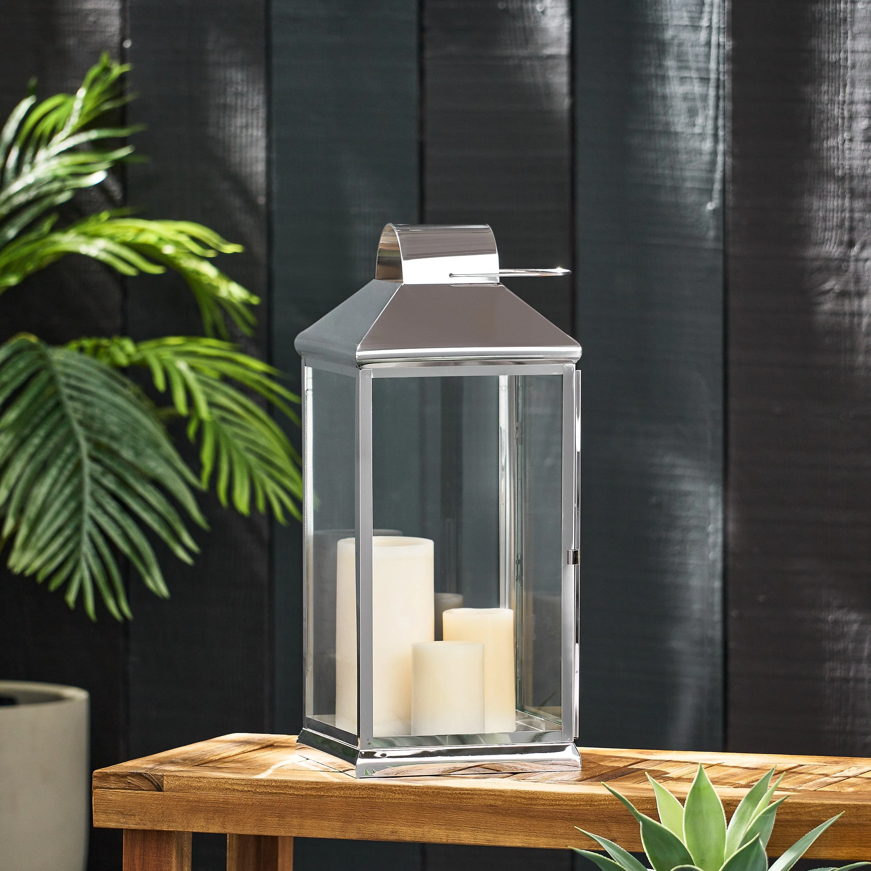 Tilson 22 Modern Stainless Steel Lantern