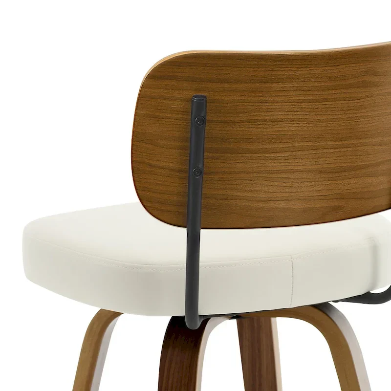 26-Inch Upholstered Swivel Counter Height Bar Stools - 36.4 H x 17.1 W x 20 D