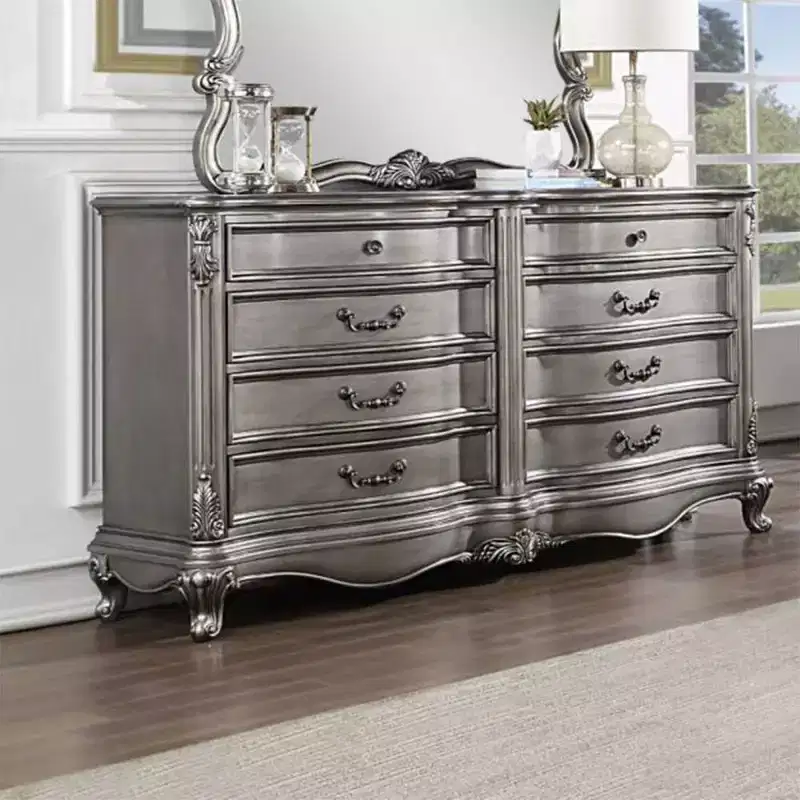 Acme Furniture Ariadne 8-Drawer Dresser Antique Platinum Finish