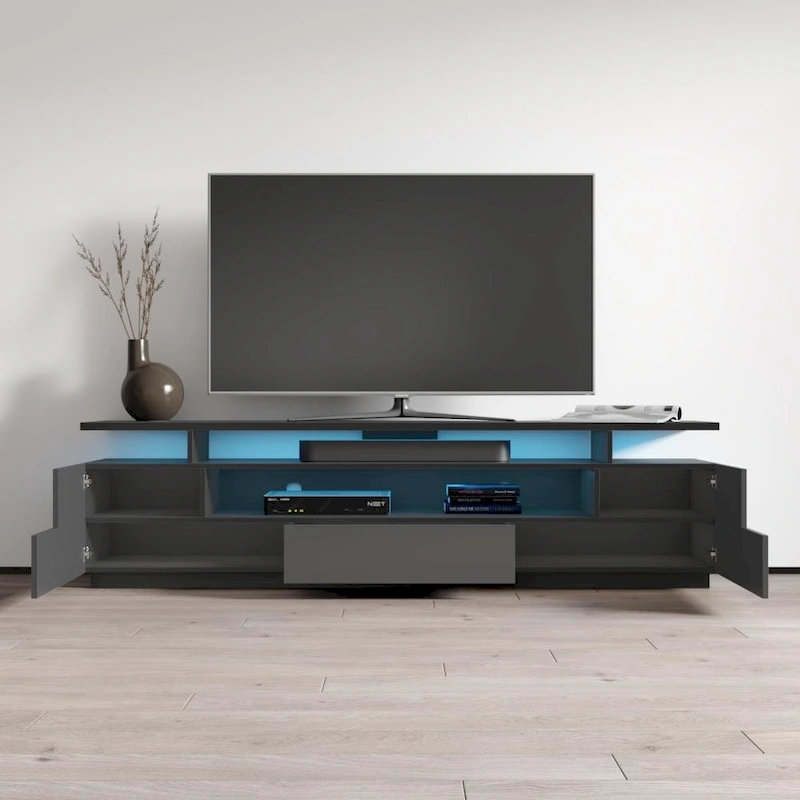 Strick & Bolton Sparkes 77-inch High Gloss TV Stand with LED Lights