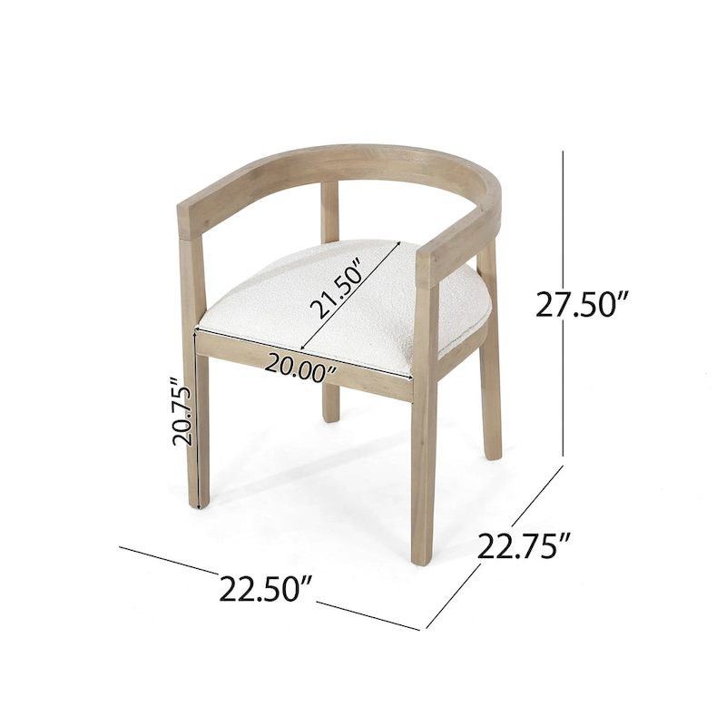 Ladieu Fabric and Wood Tub Dining Chairs Set of 2by Christopher Knight Home