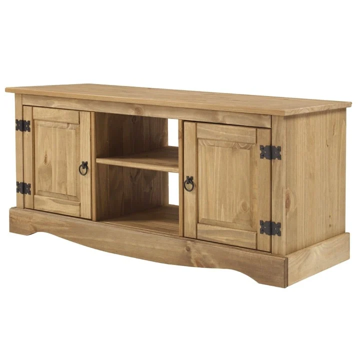 Solid Pine Wood TV Entertainment Stand