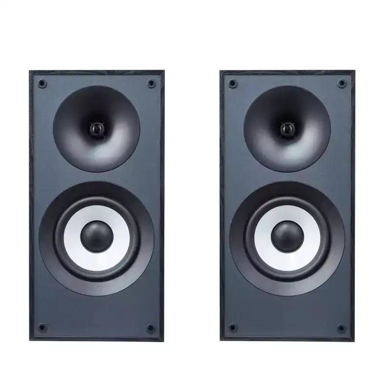 VEVOR Powered Bookshelf Speakers, 25W x 2, Active Studio Monitor Speaker, 5.5 Woofer, Bluetooth/RCA/Coaxial/Optical/USB Connection, Black