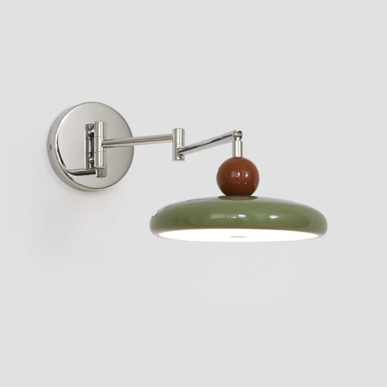 Indoor Swing Arm Wall Light with Metal Finish