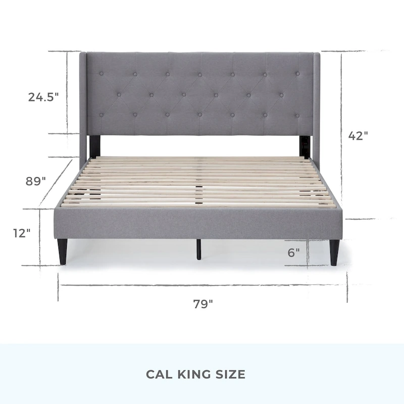 Brookside Isabelle Button Tufted Wingback Upholstered Bed