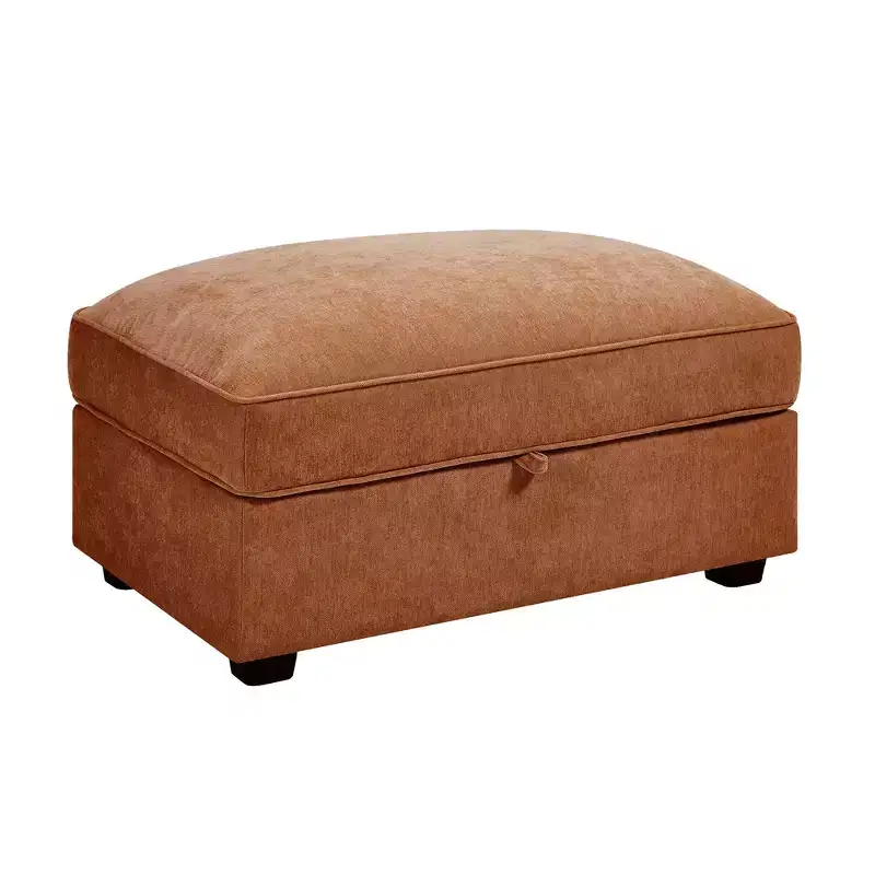 TUYOHW 33.8W Rectangular Modular Ottoman with Storage,Flip-Top Storage Footrest Ottoman,High-Density Foam Filling,Home Decor