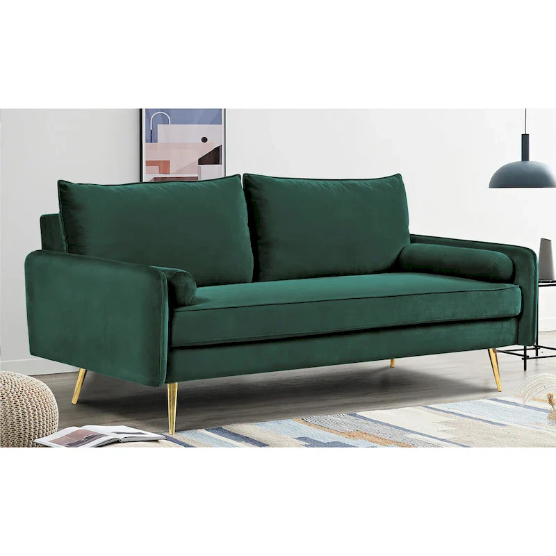 Villeda 70W Polyester Square Arms Sofa