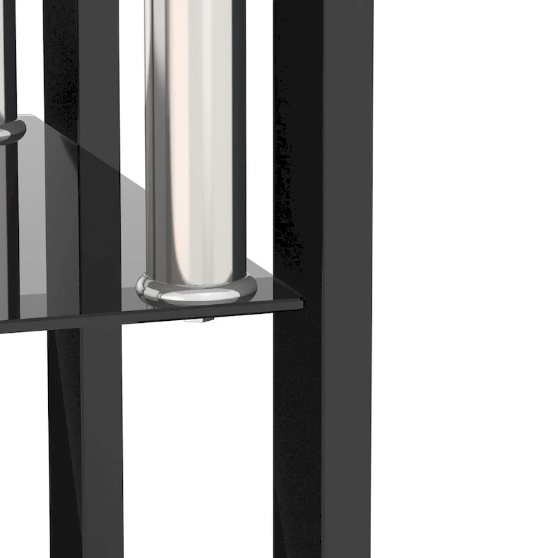 Set Of 2, Modern Tempered Glass Tea Table Coffee Table End Table