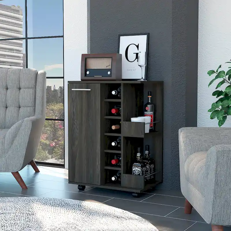 Tennessee Bar Cart – One Cabinet with Division