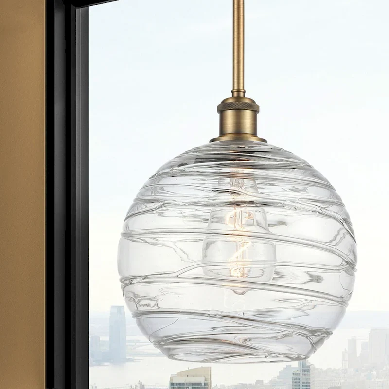 Innovations Lighting Athens Deco Swirl - 1 Light 10  Stem Hung Mini Pendant