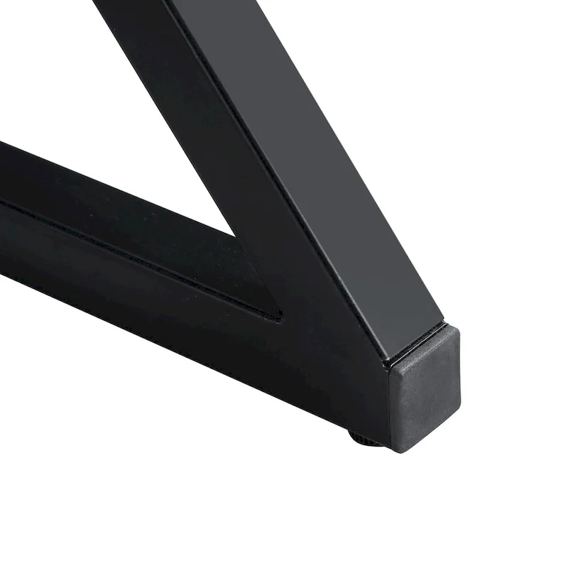 47 Modern Rectangular Coffee Table with Sintered Stone Tabletop and X-shaped Metal Legs