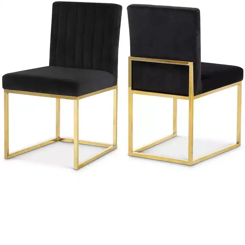 Meridian Furniture Giselle Velvet Dining Chair, Set of 2