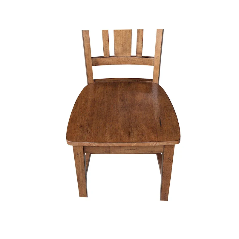 International Concepts Solid Wood San Remo Splatback Chairs, Set of 2