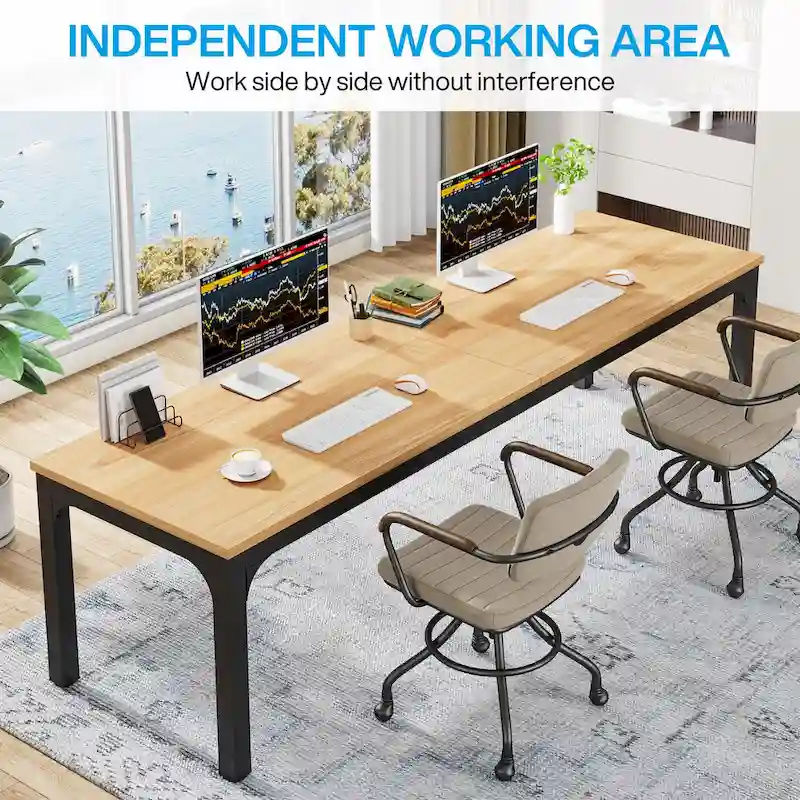 78.7 Inches Extra Long Computer Desk 2 Person Desk