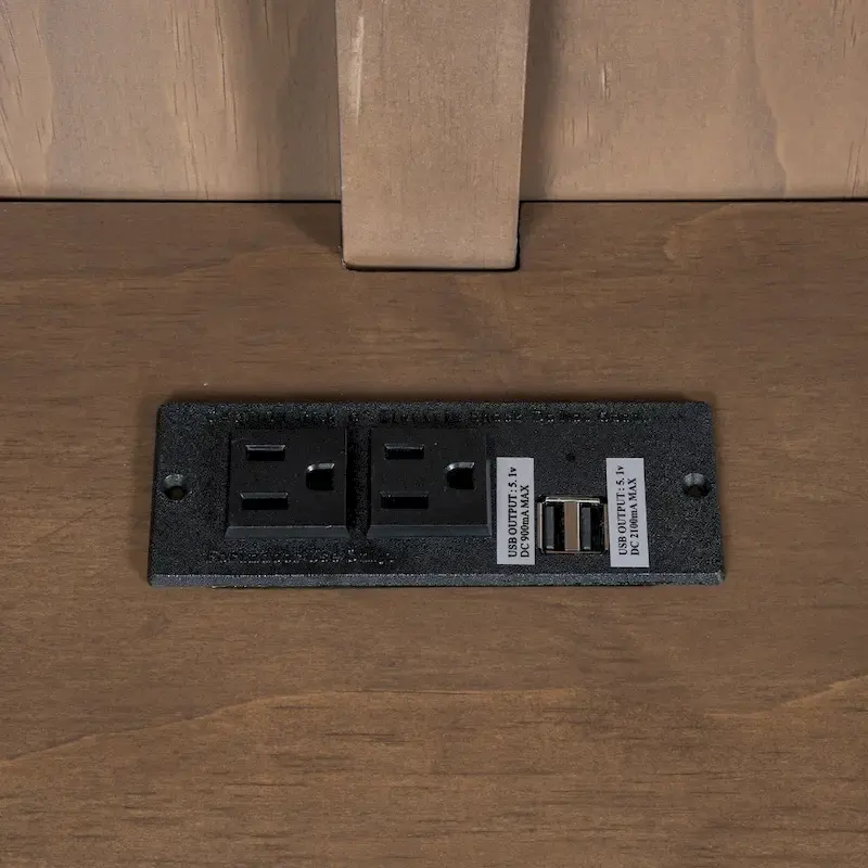 Full Daybed with Shelves, USB Charging, LED Lights & Twin Trundle