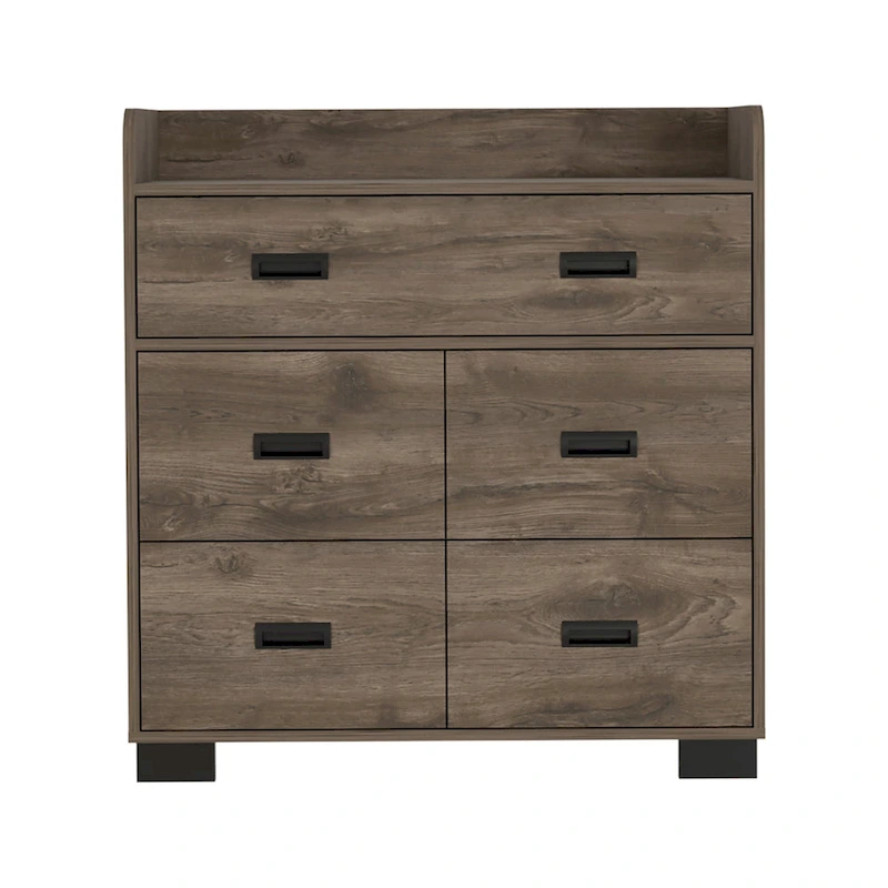 Alyn 33-inch Wide Dresser with 4 Legs, 4 Drawers, 1 Double Drawer