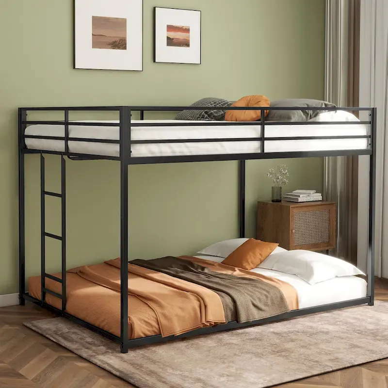 Black Metal Full over Full Bunk Bed