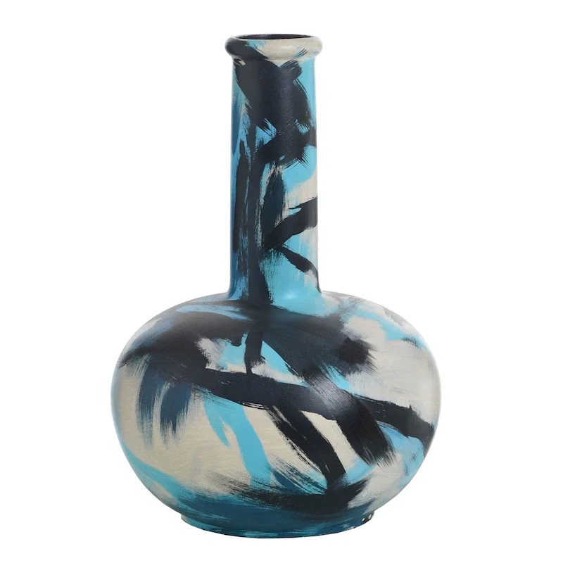 Harp & Finial Bala Vase - Multi Color Finish on Ceramic