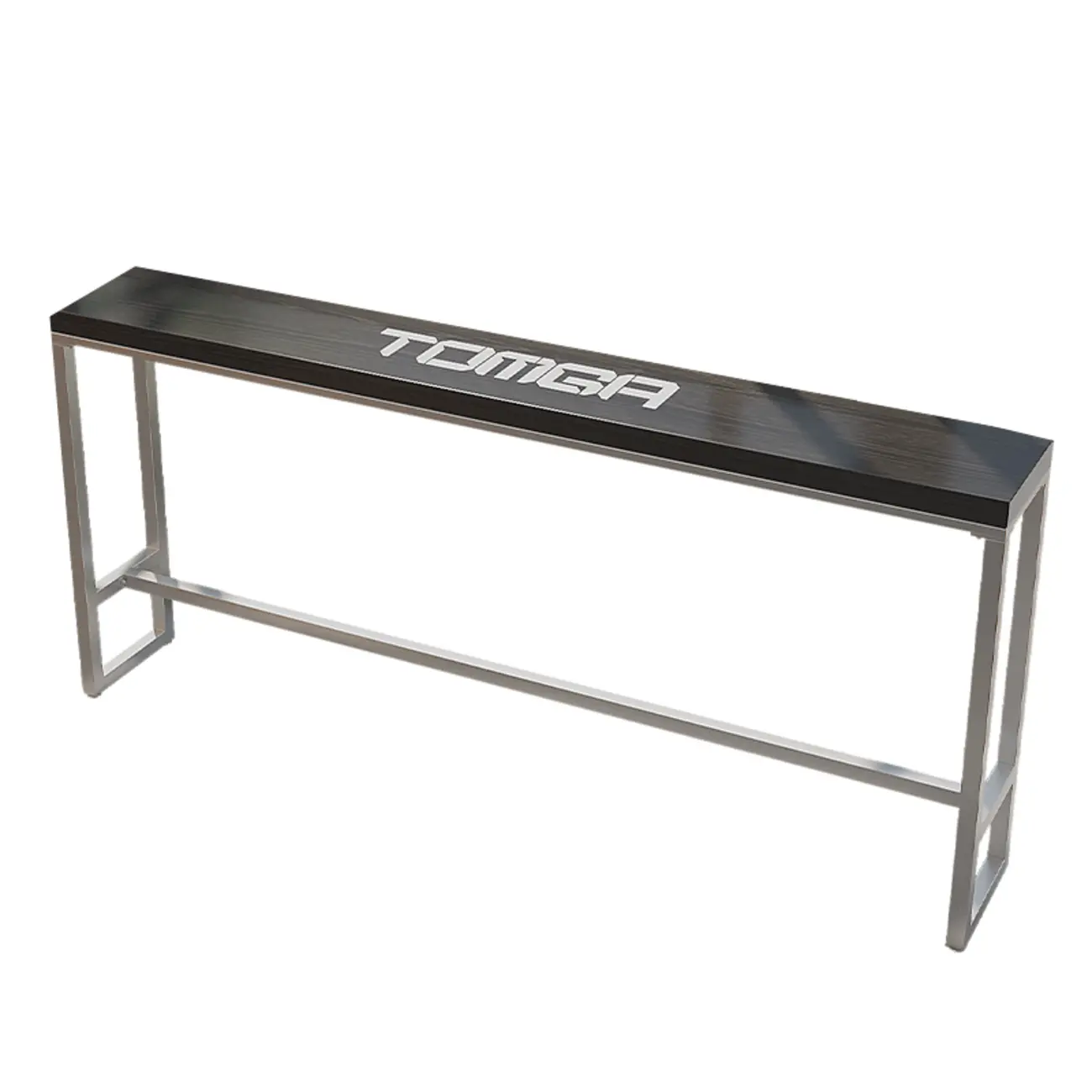 Steampunk Midnight Black Bar Table Set with Backless Stools