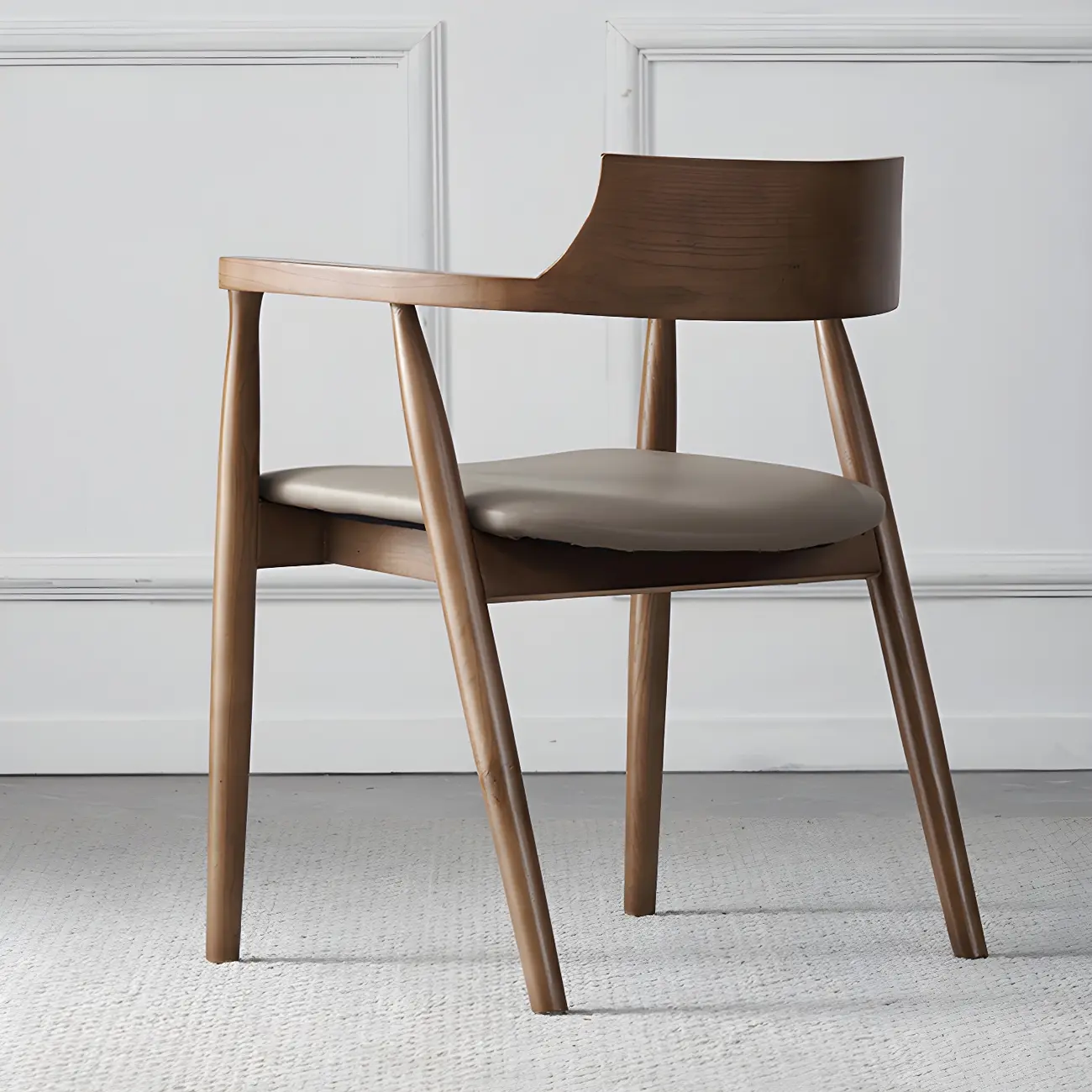 Mid Century Solid Wood Dining Chair Set of 2