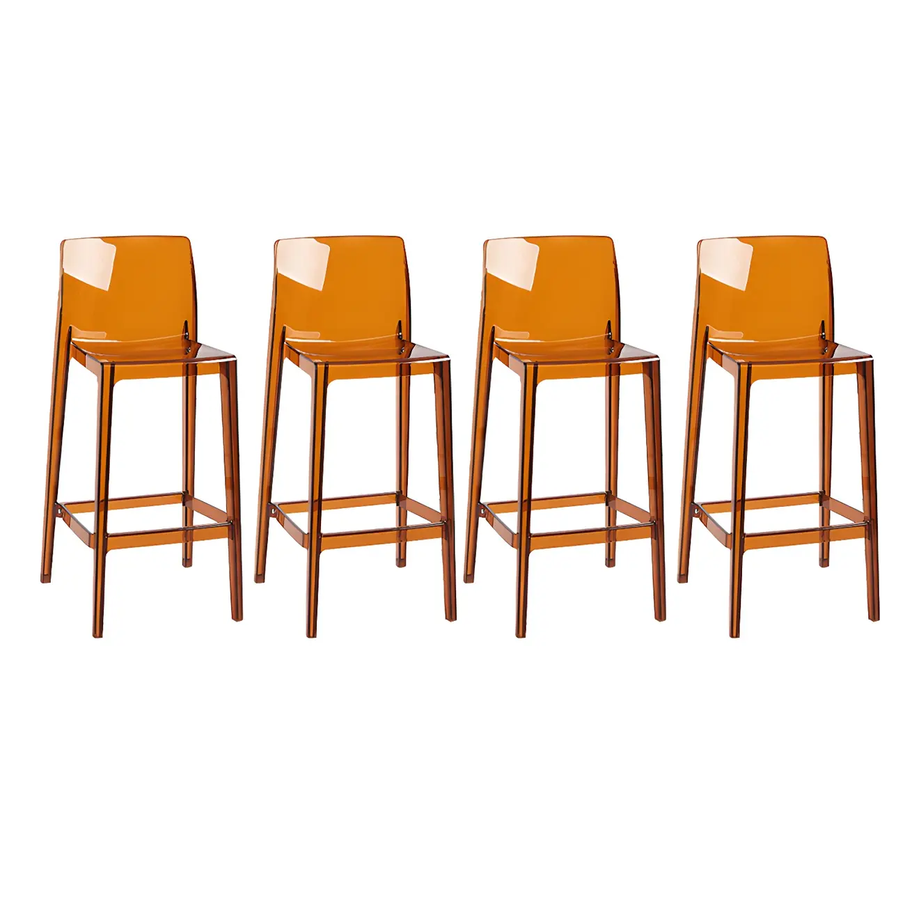 Modern Acrylic Transparent Stylish Rectangle Bar Stool