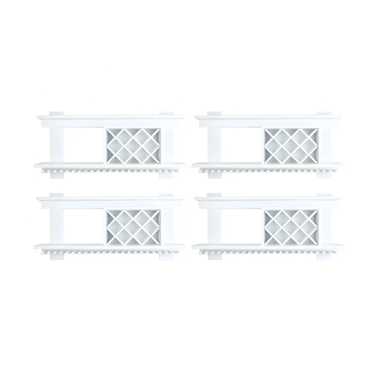 Pine Wooden Wall-Mounted Display Open Wine Bottle & Glass Rack